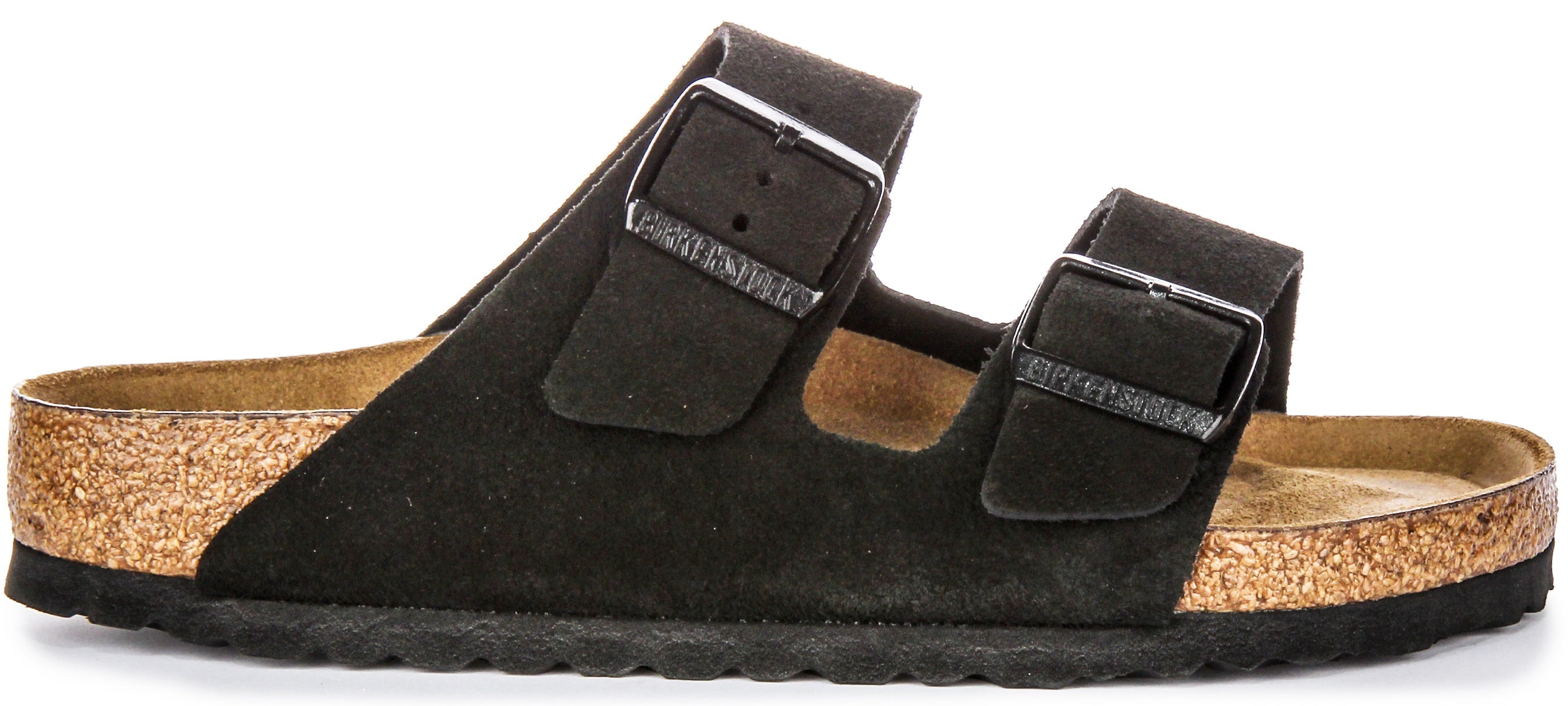 Birkenstock Arizona Semelle Souple en Daim Noir | Coupe Régulière Secondary image