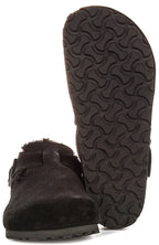 Birkenstock London Sherling In Black | Regular Fit