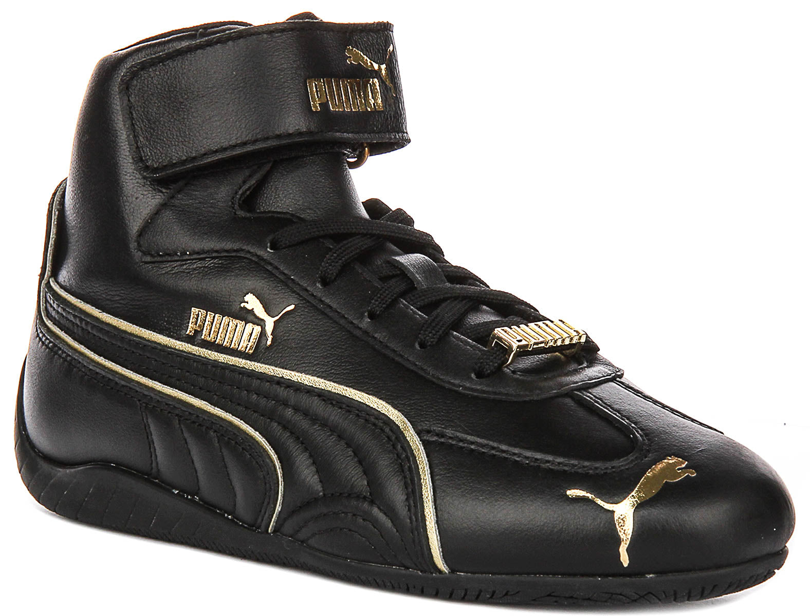 Puma Speedcat Mid LS In Black Gold For Women Main image