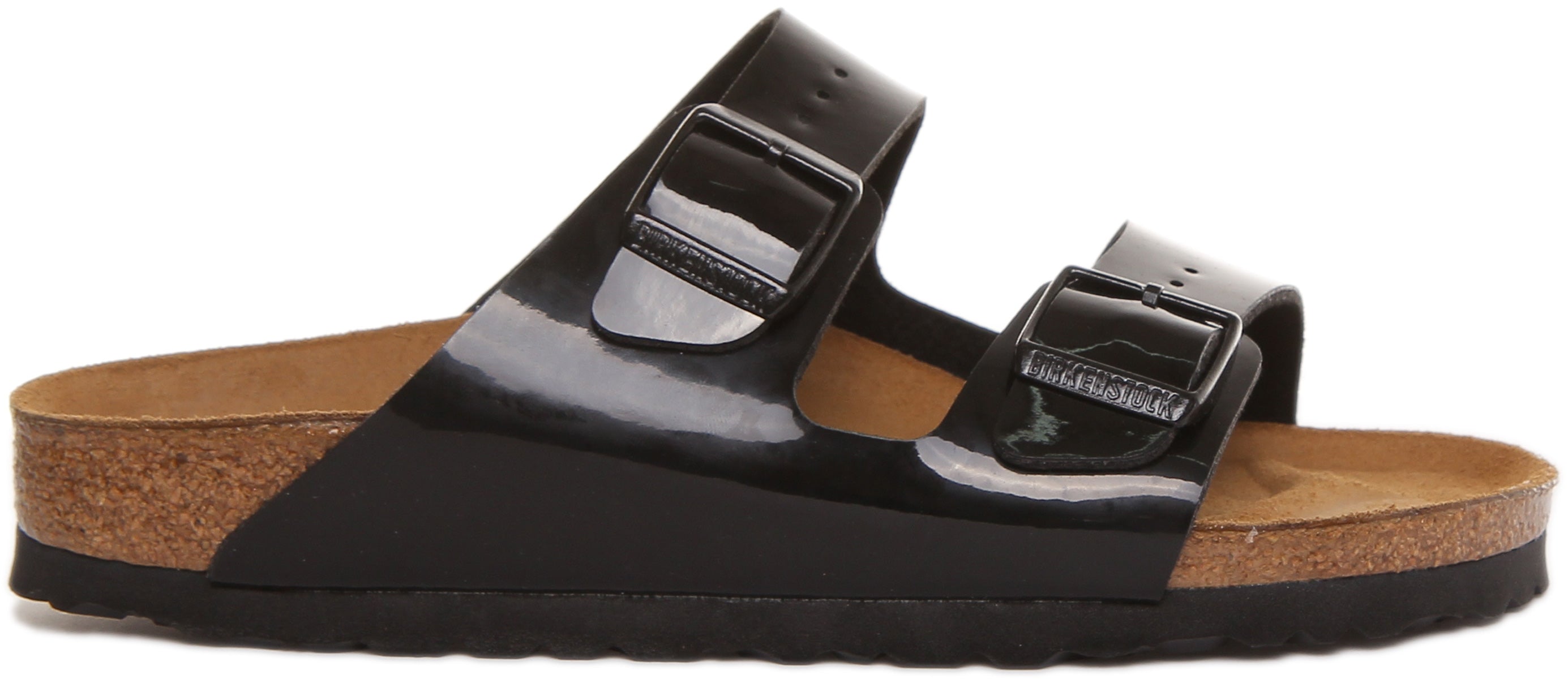 Birkenstock Arizona Sandale Birko Flor en verni noir à double lanière pour femme Secondary image