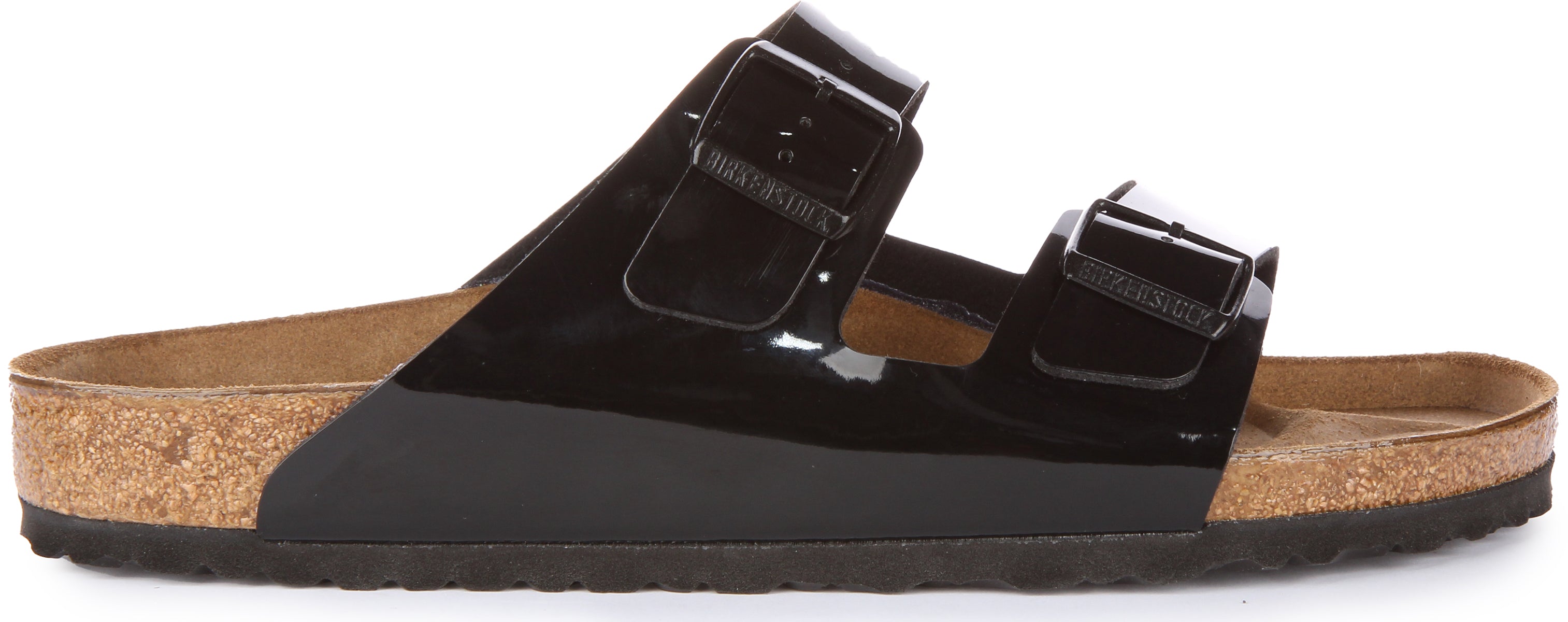 Birkenstock Arizona Sandale de verni Birko Flor poure en noir verni Secondary image