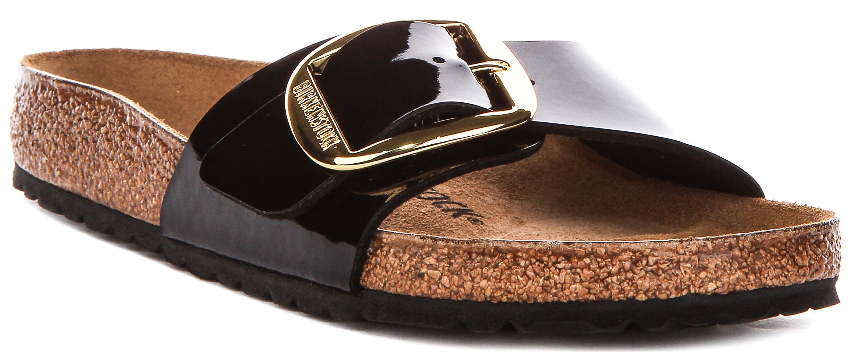Birkenstock Madrid Big Buckle In Black Patent For Women | Regular Fit Main image