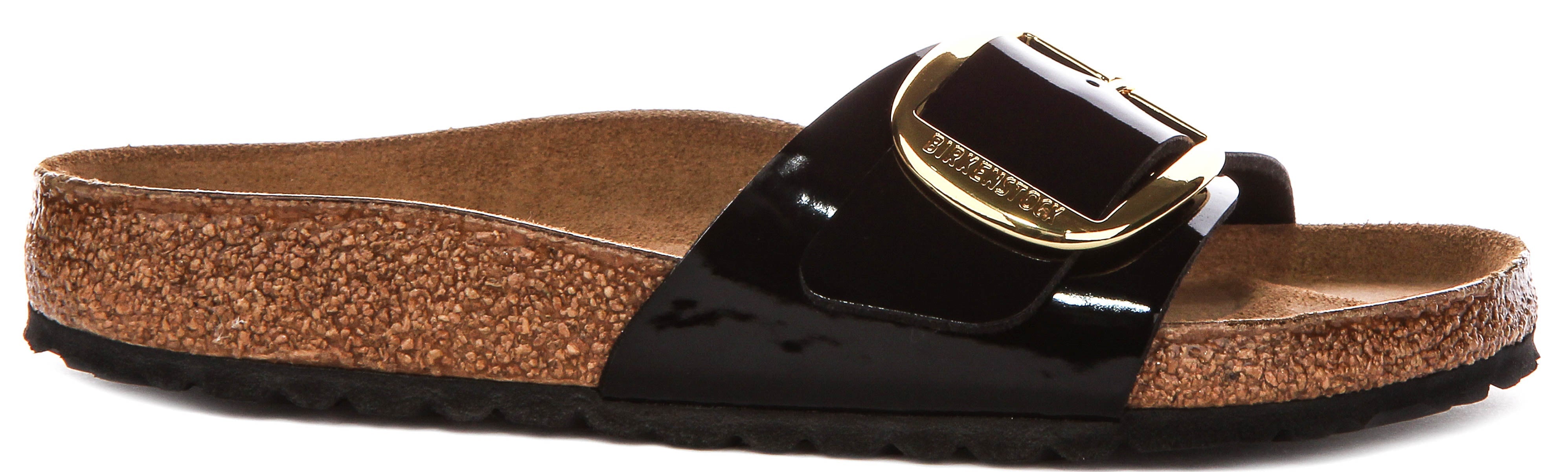 Birkenstock Madrid Big Buckle In Black Patent For Women | Regular Fit Secondary image