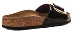 Birkenstock Madrid Big Buckle In Black Patent For Women | Regular Fit