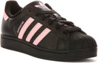 Adidas Superstar II J In Black Pink For Juniors