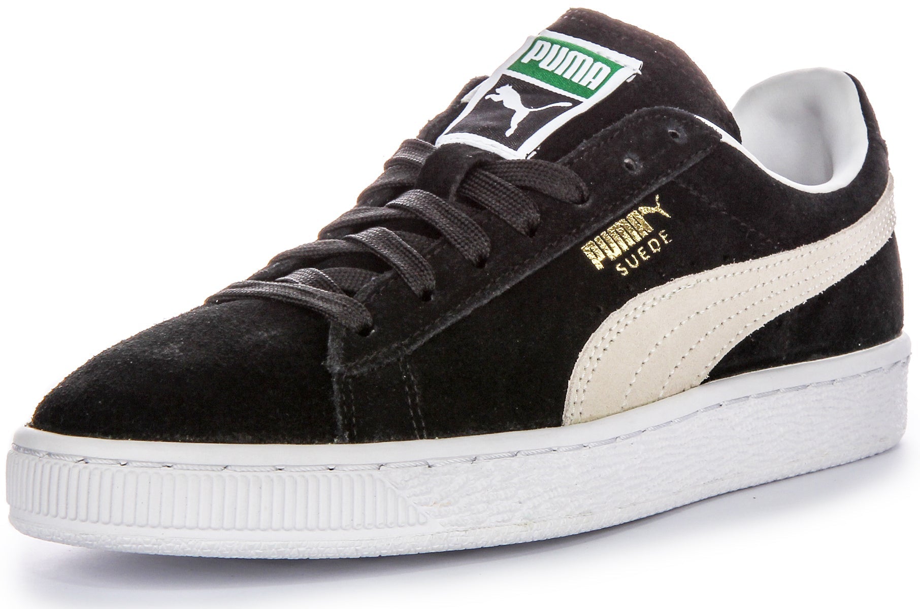 Puma Suede Classic+ Iconic Timeless Baskets en cuir suédé pour hommes noir blanc
