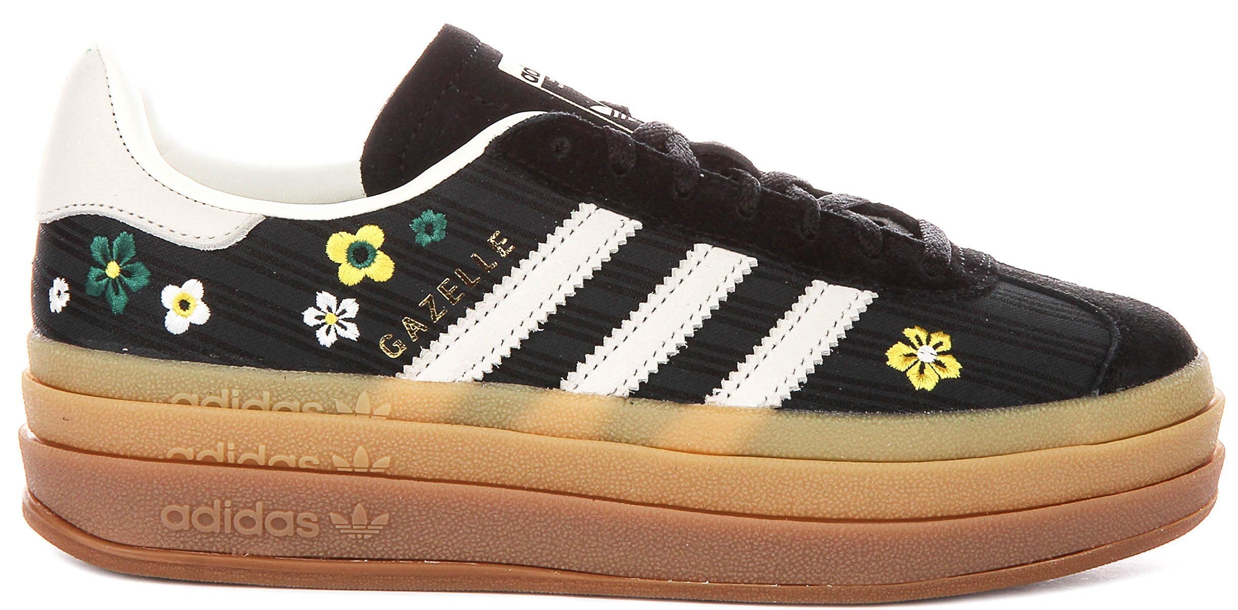 Adidas Gazelle Bold X Liberty Colab In Black White For Women Secondary image