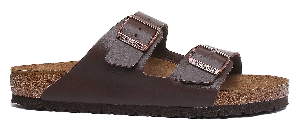 Birkenstock Arizona sandale à semelle en liège Birko Flor marron à 2 brides pour femmes Secondary image