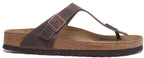 Birkenstock Gizeh sandale pour femmes en cuir huilé de style marron thong