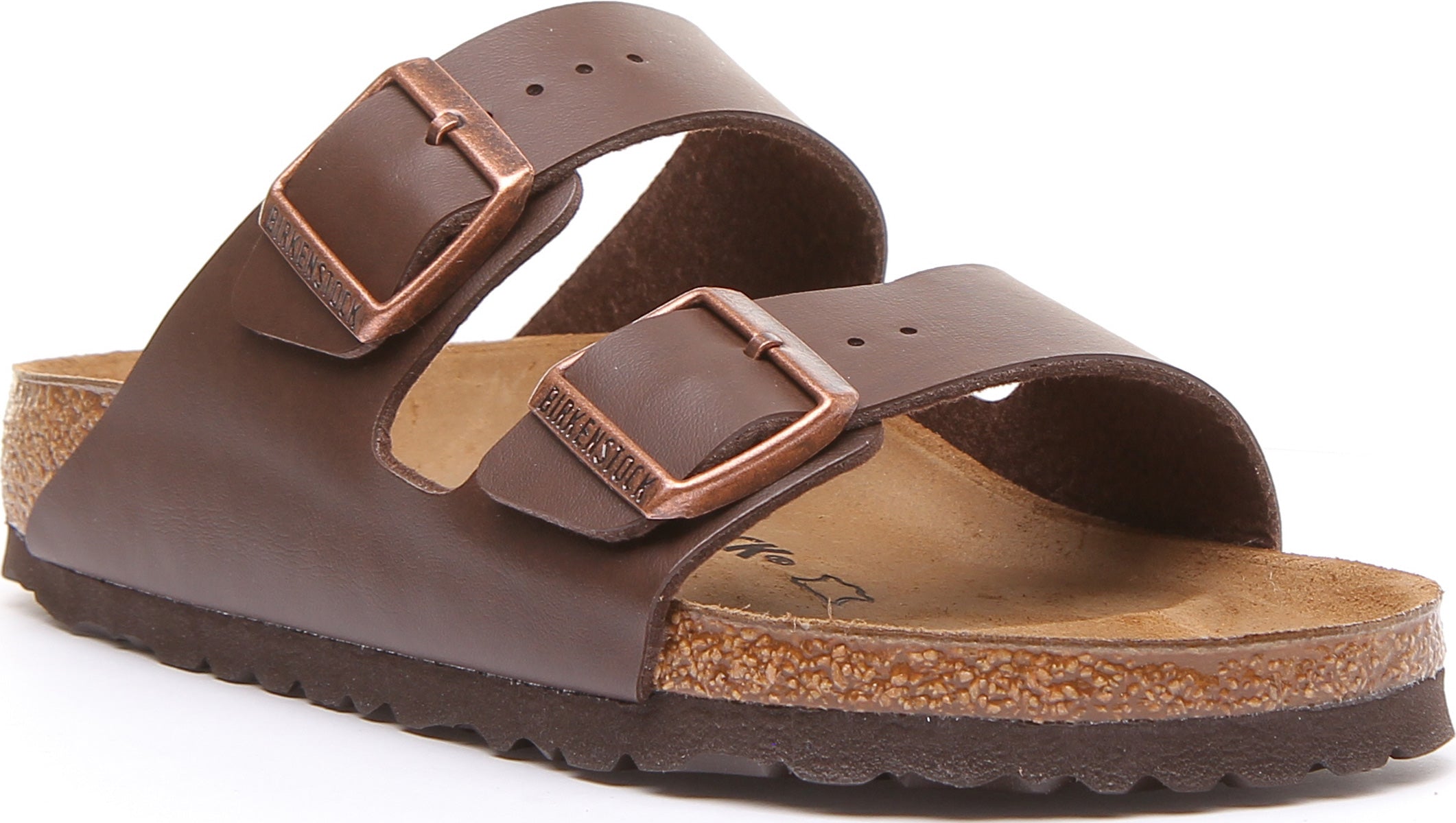 Birkenstock Arizona Sandale Birko Flor en brun à double lanière poure Main image