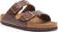 Birkenstock Arizona Sandale Birko Flor en brun à double lanière poure