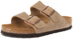 Birkenstock Arizona Sandales à deux brides en cuir nubuck huilé pour femmes en brun