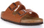 Birkenstock Arizona Sandale en cuir naturel poure en brun