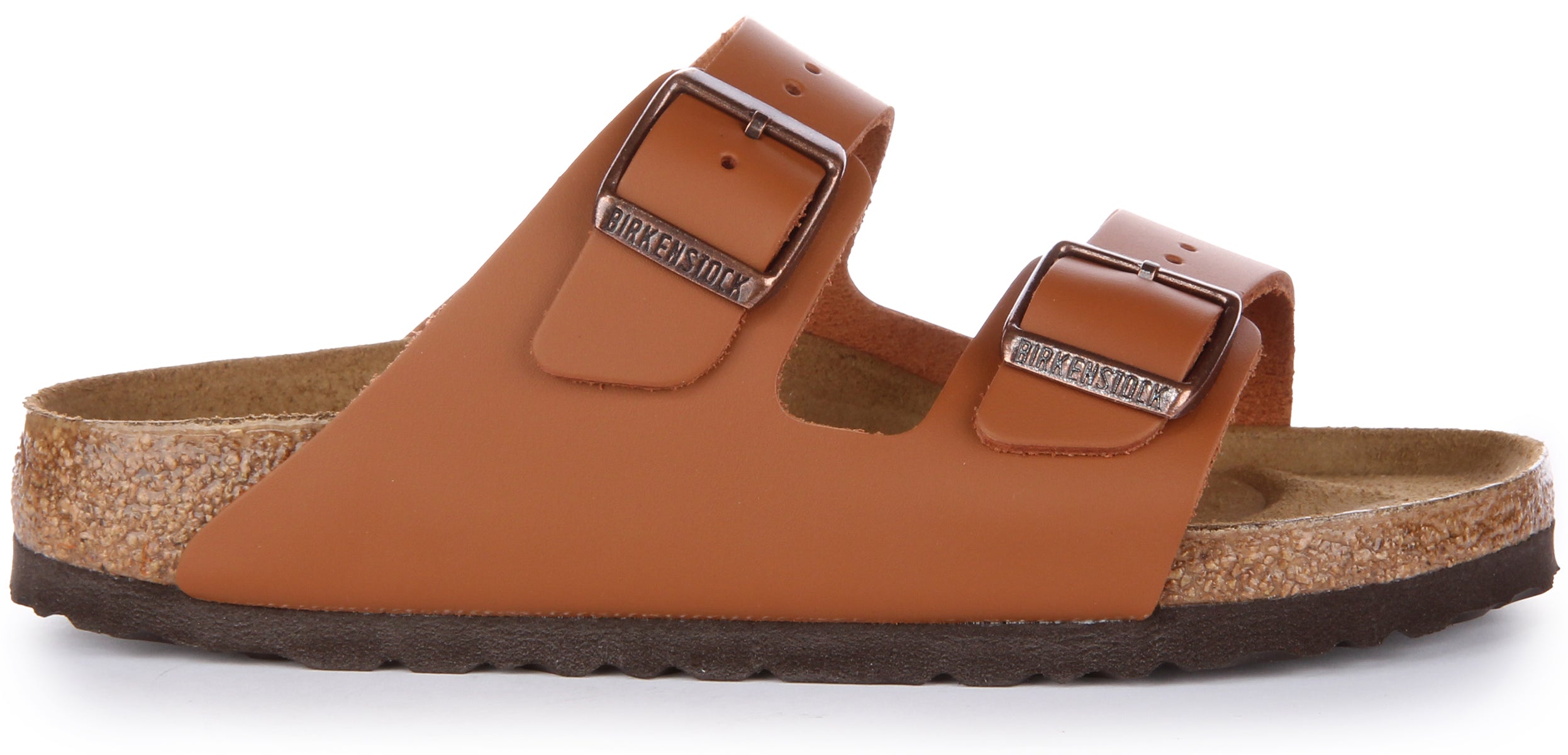 Birkenstock Arizona Sandale en cuir naturel poure en brun Secondary image