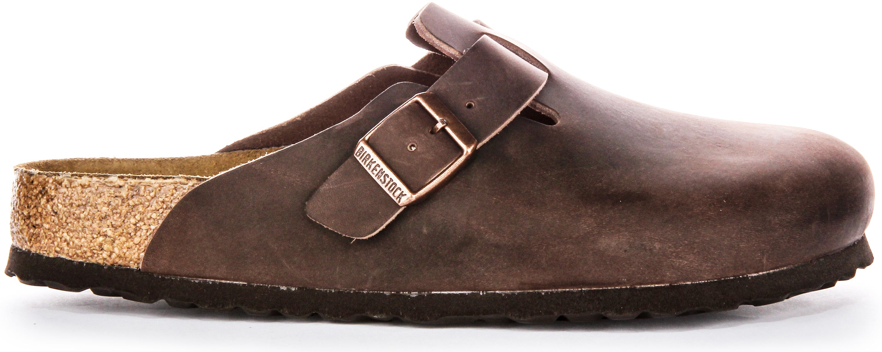 Birkenstock Boston BS Sandales Élégantes en Cuir Huilé Pin Marron Secondary image
