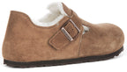 Birkenstock London Shearlin en daim marron | Coupe régulière