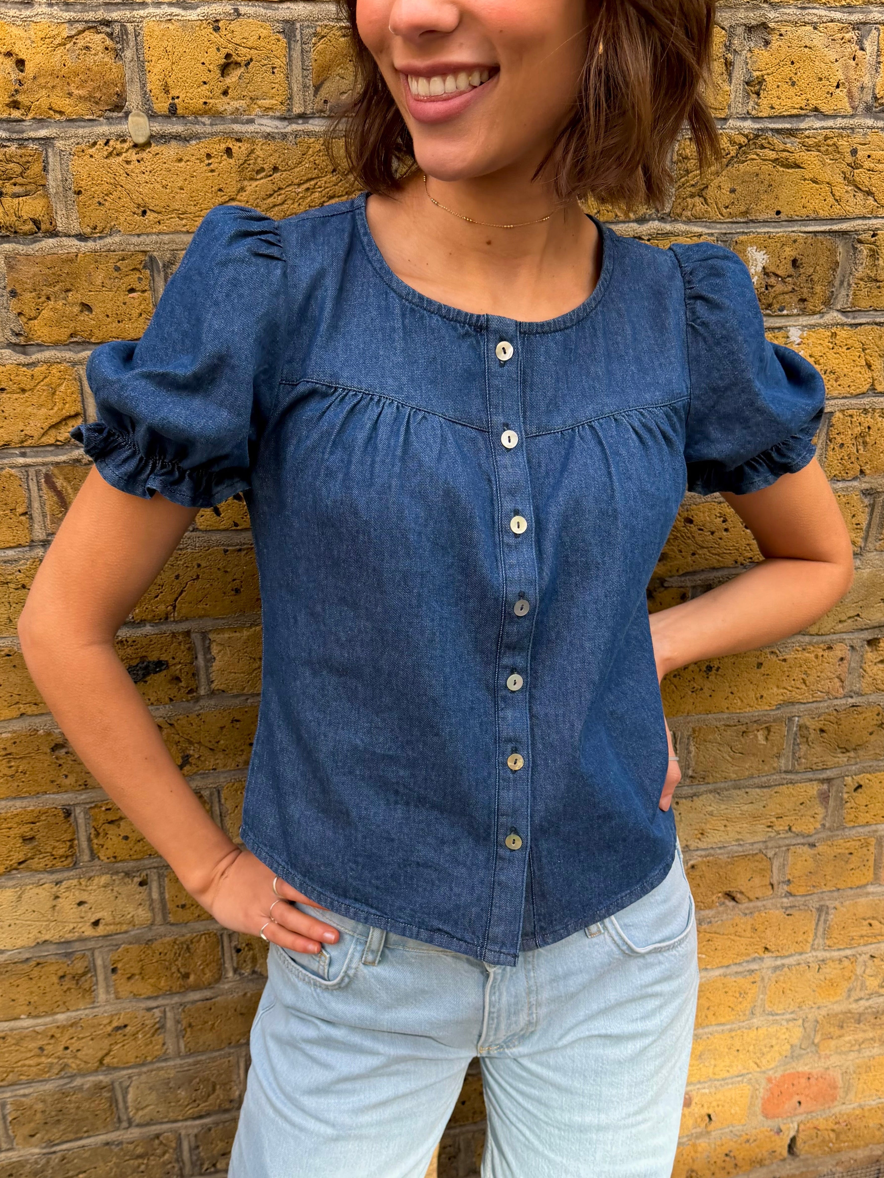 Perdie Blouse - Indigo Main image
