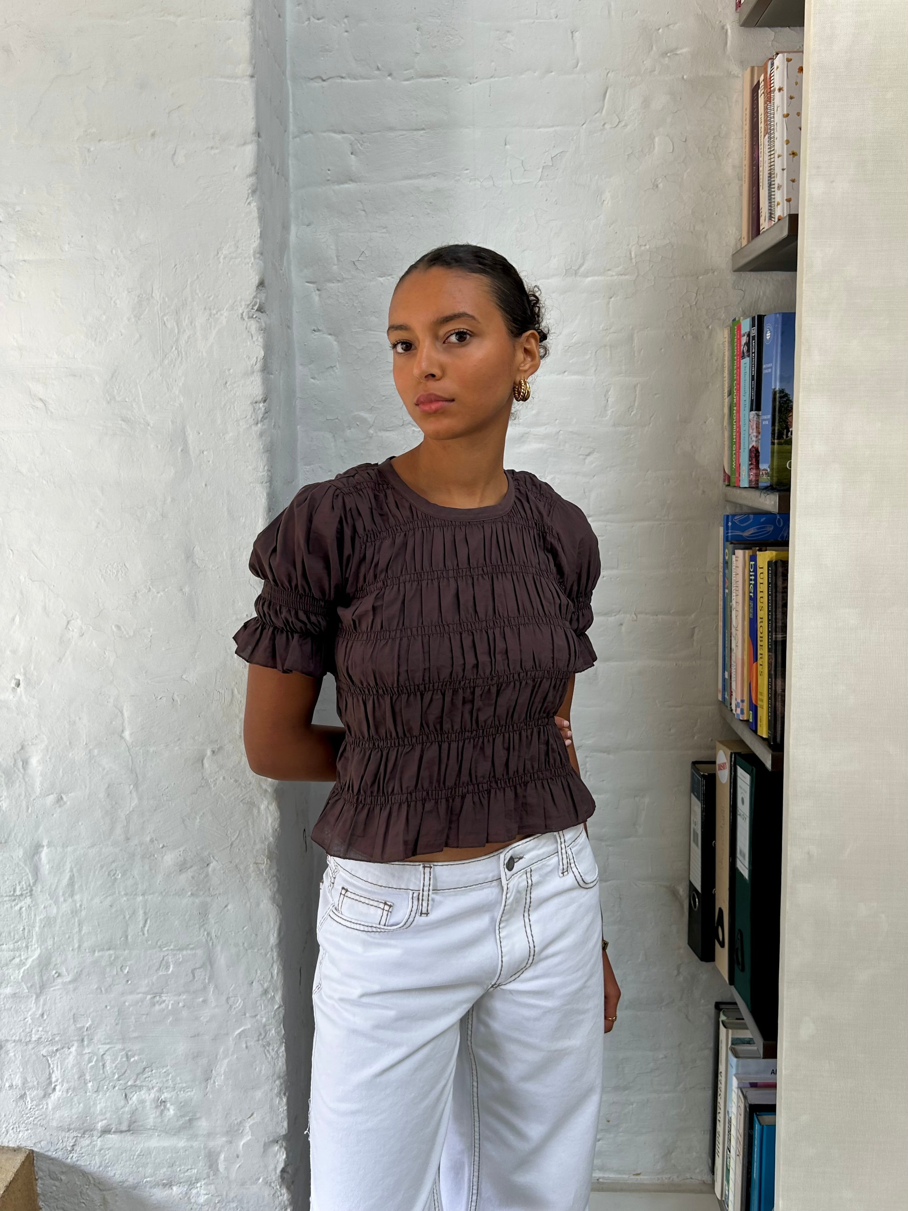 Emmie Blouse - Brown Main image