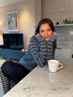 Cara Jumper - Blue & Grey