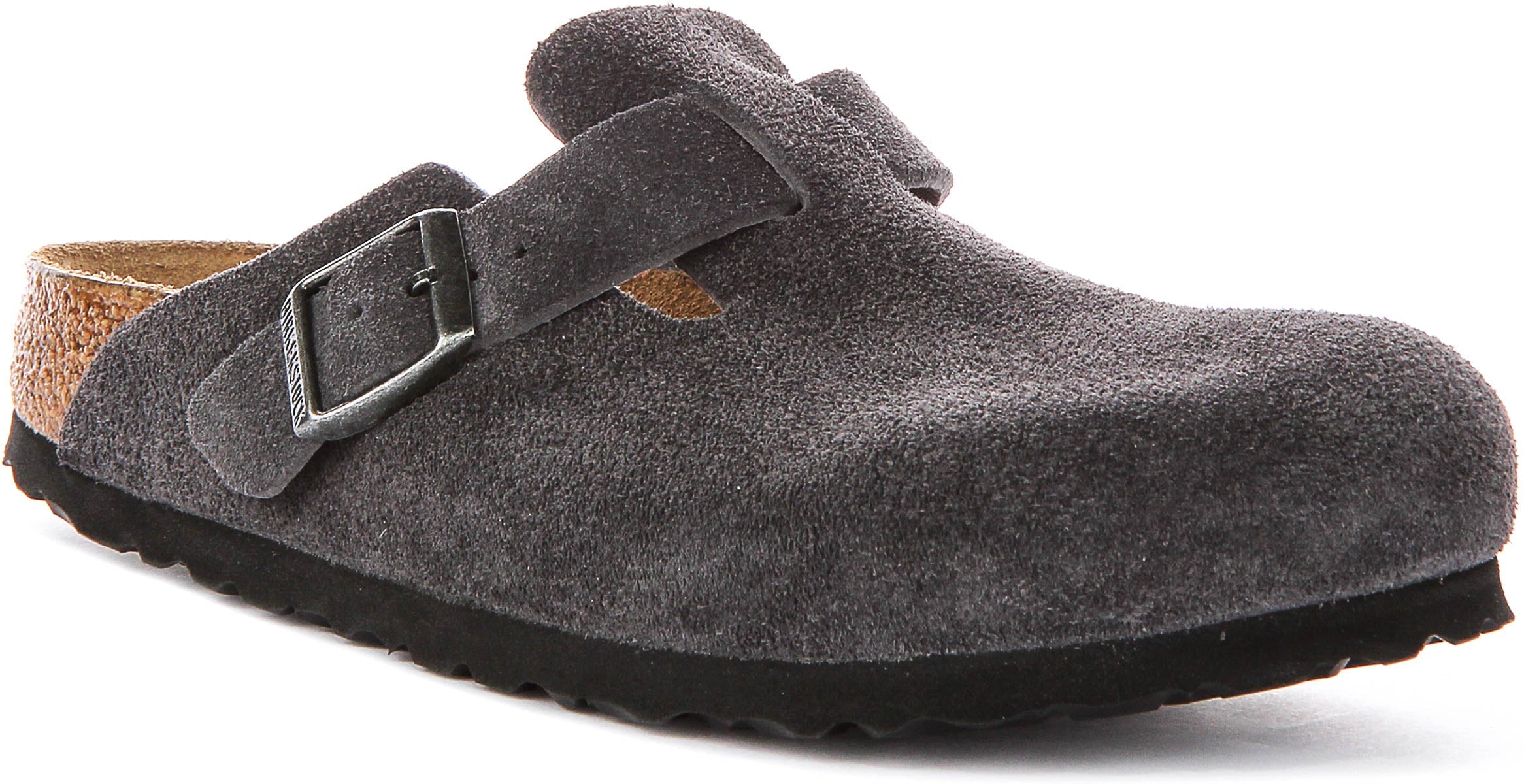 Birkenstock Boston Bs In Charcoal Suede | Narrow Fit Main image