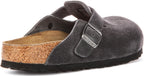 Birkenstock Boston Bs In Charcoal Suede | Narrow Fit