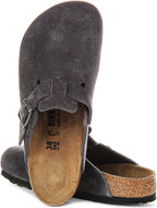Birkenstock Boston Bs In Charcoal | Regular Fit