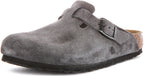 Birkenstock Boston Bs In Charcoal | Regular Fit