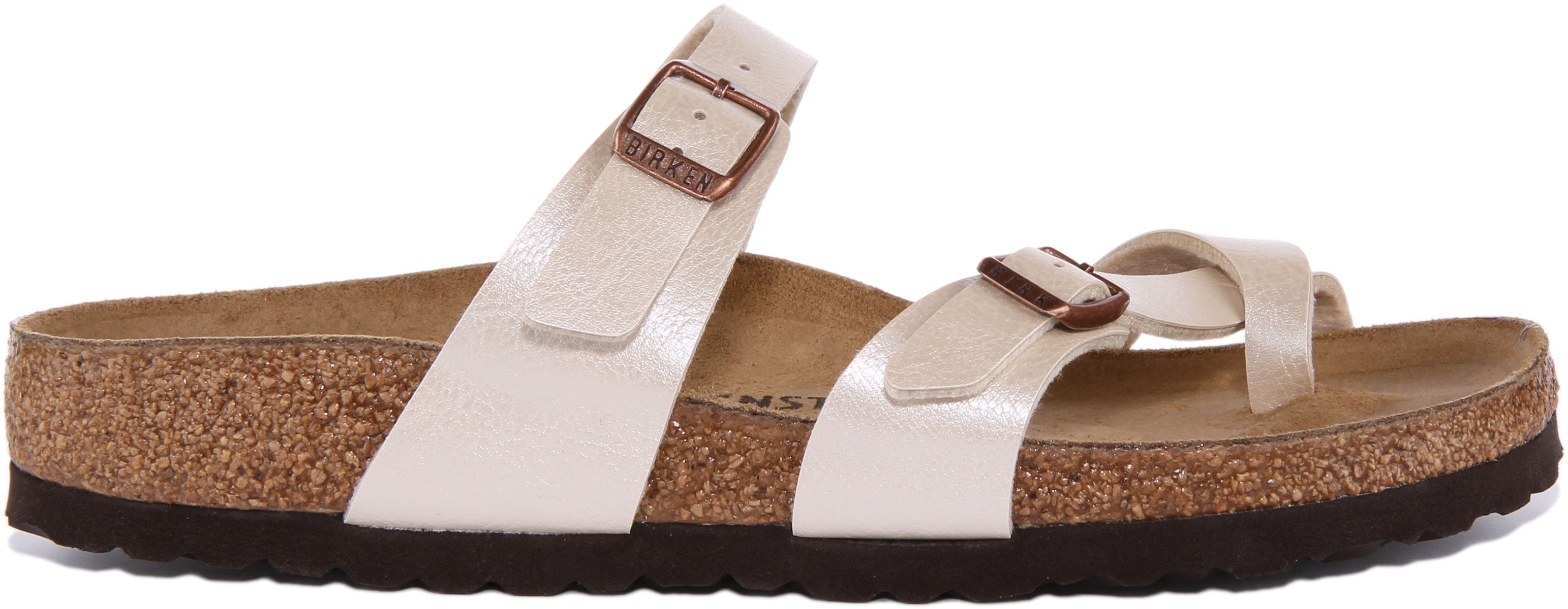 Birkenstock Mayari Sandales en Birko Flor pour femmes en crème Secondary image