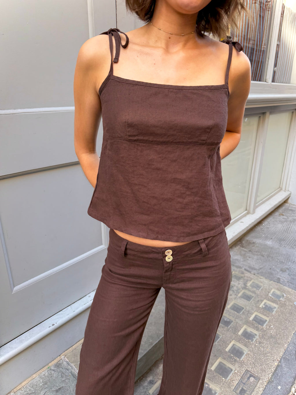 Arla Top - Brown