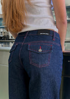 Nina Jeans - Indigo & Red