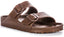 Birkenstock Arizona Eva Sandales en caoutchouc pour femmes en brun foncé