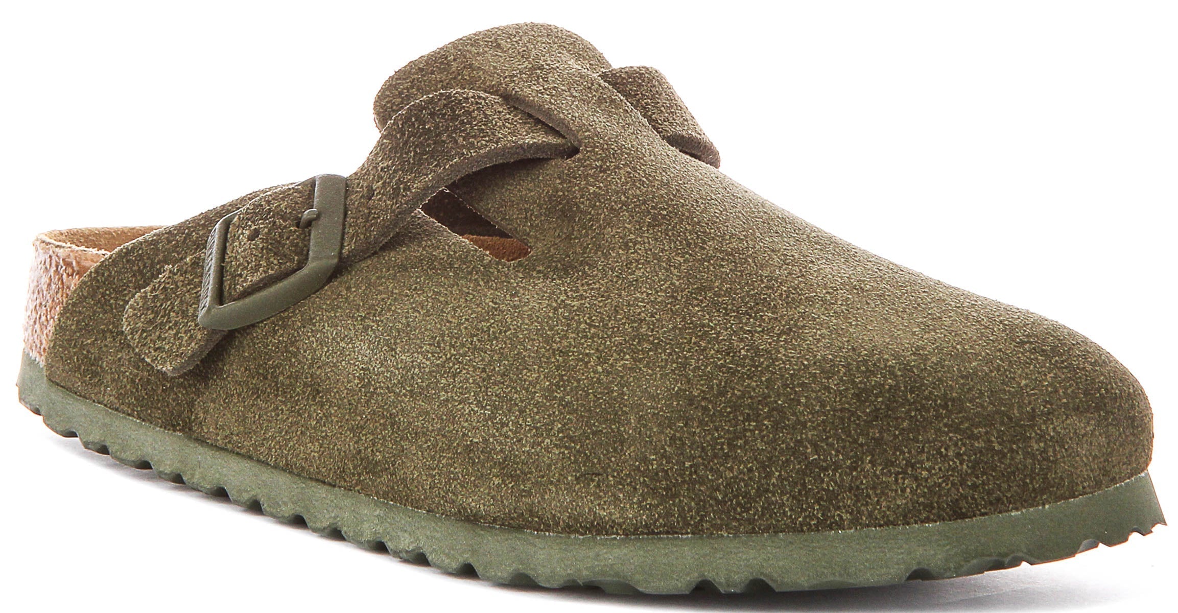 Birkenstock Boston Bs In Dark Green | Narrow Fit Main image