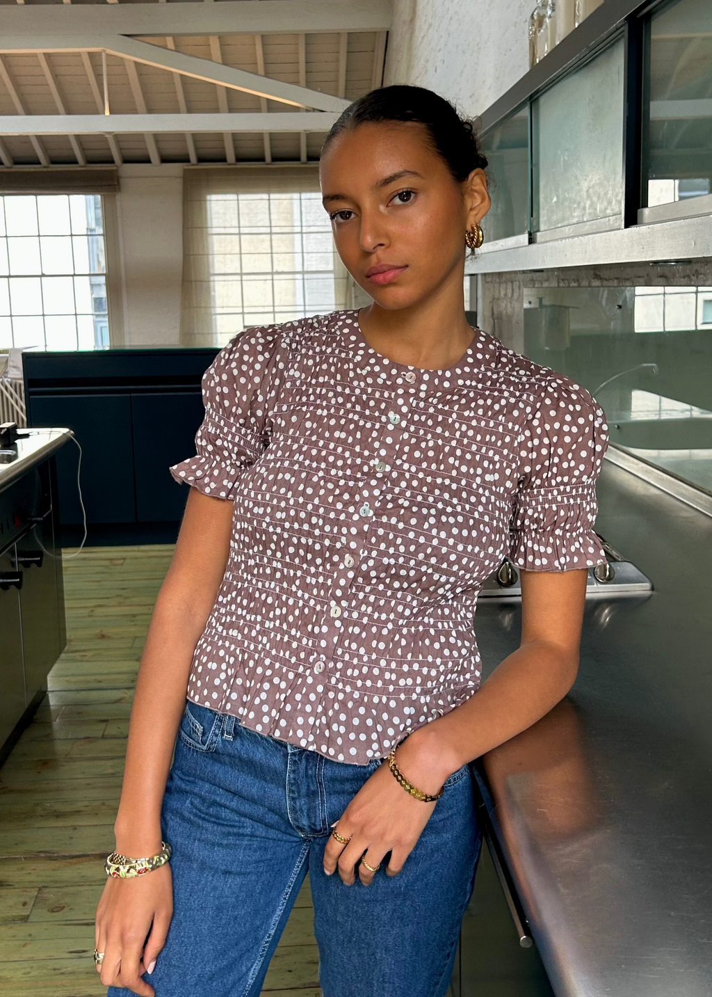 Esme Blouse - Cocoa