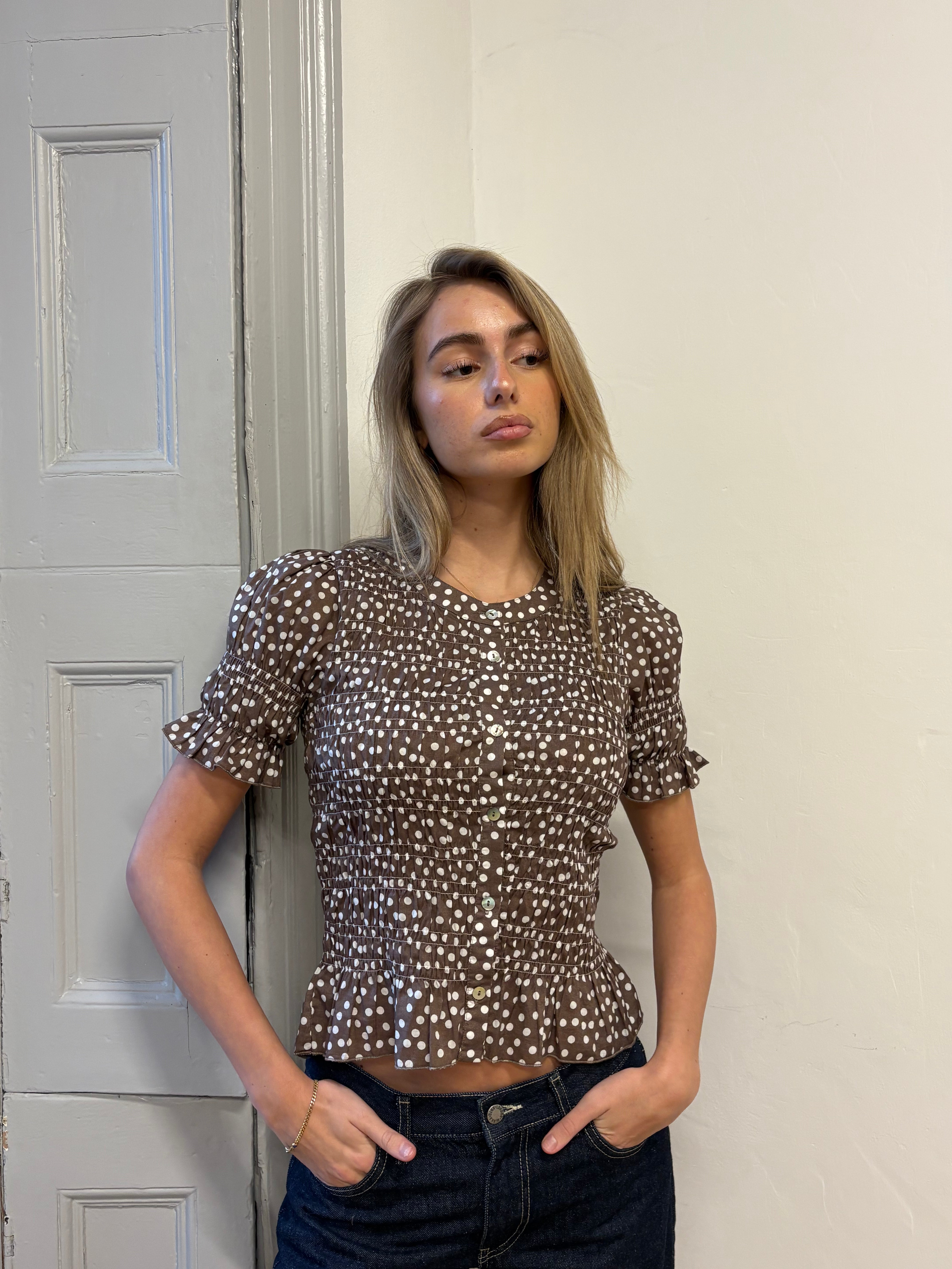 Esme Blouse - Cocoa Secondary image