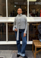 Evie Cardigan - Grey Stripe