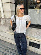 Poppy Blouse - White & Lilac