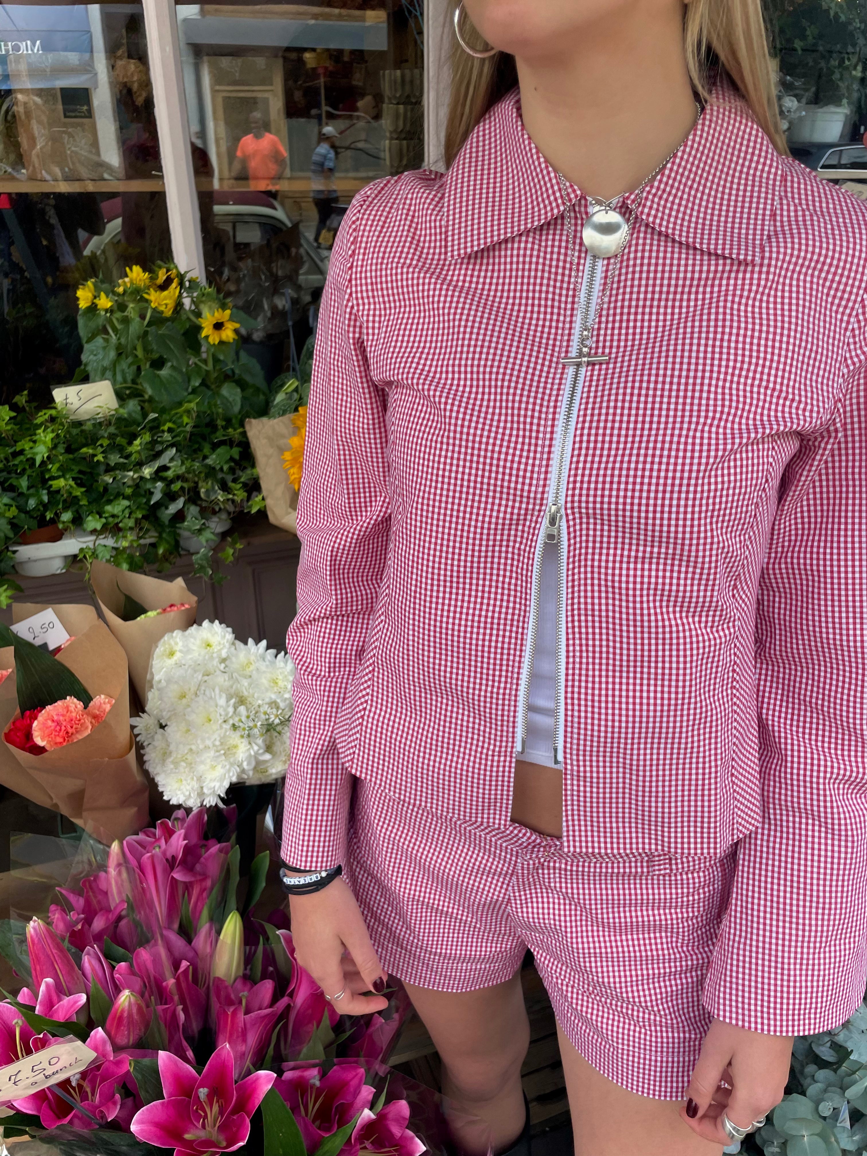 The Polly Jacket - Red Gingham Main image
