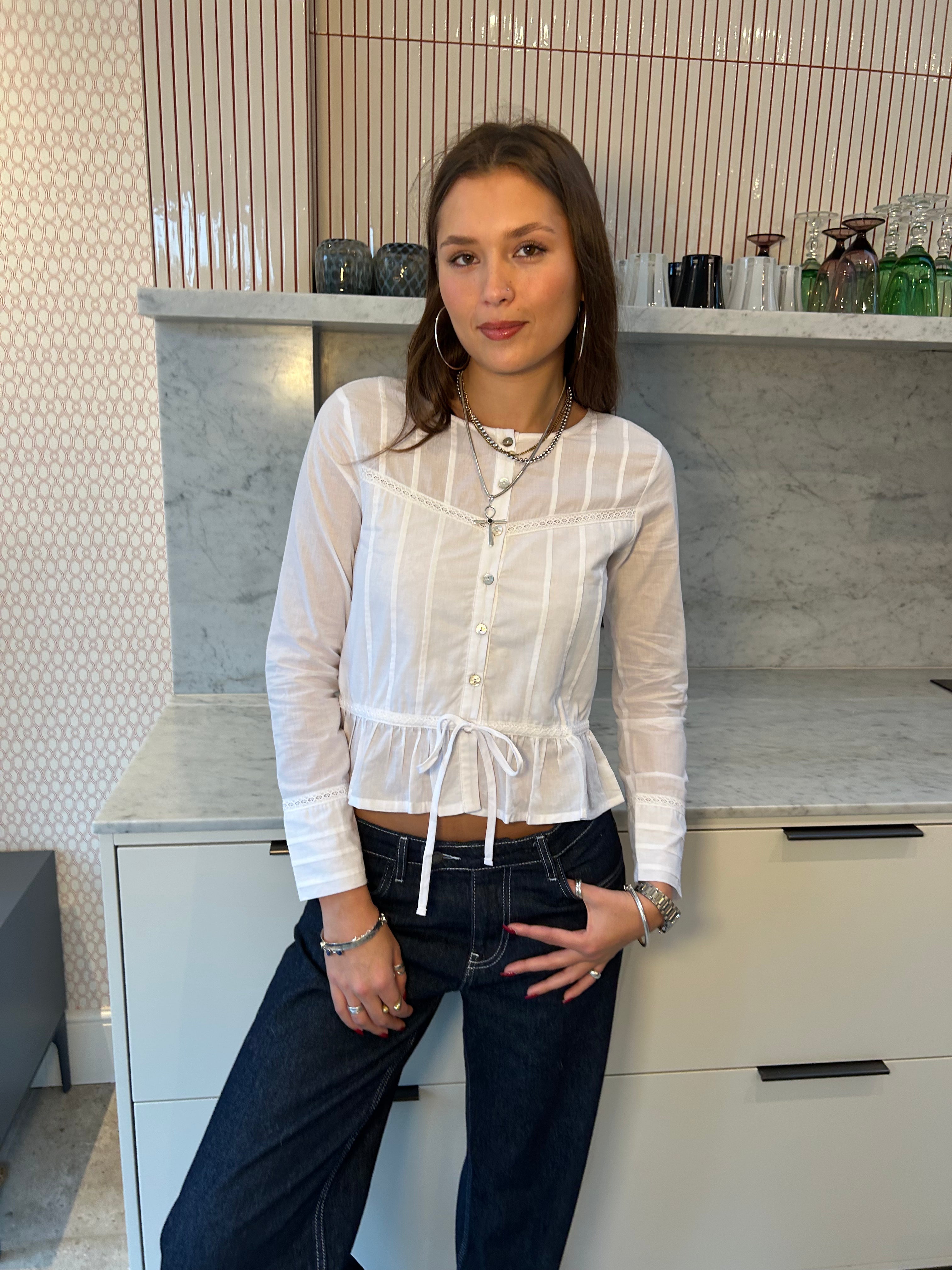 Mina Blouse - White
