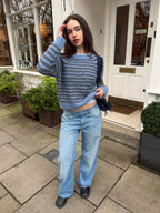 Cara Jumper - Blue & Grey