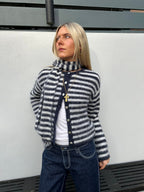 Evie Scarf - Navy Stripe