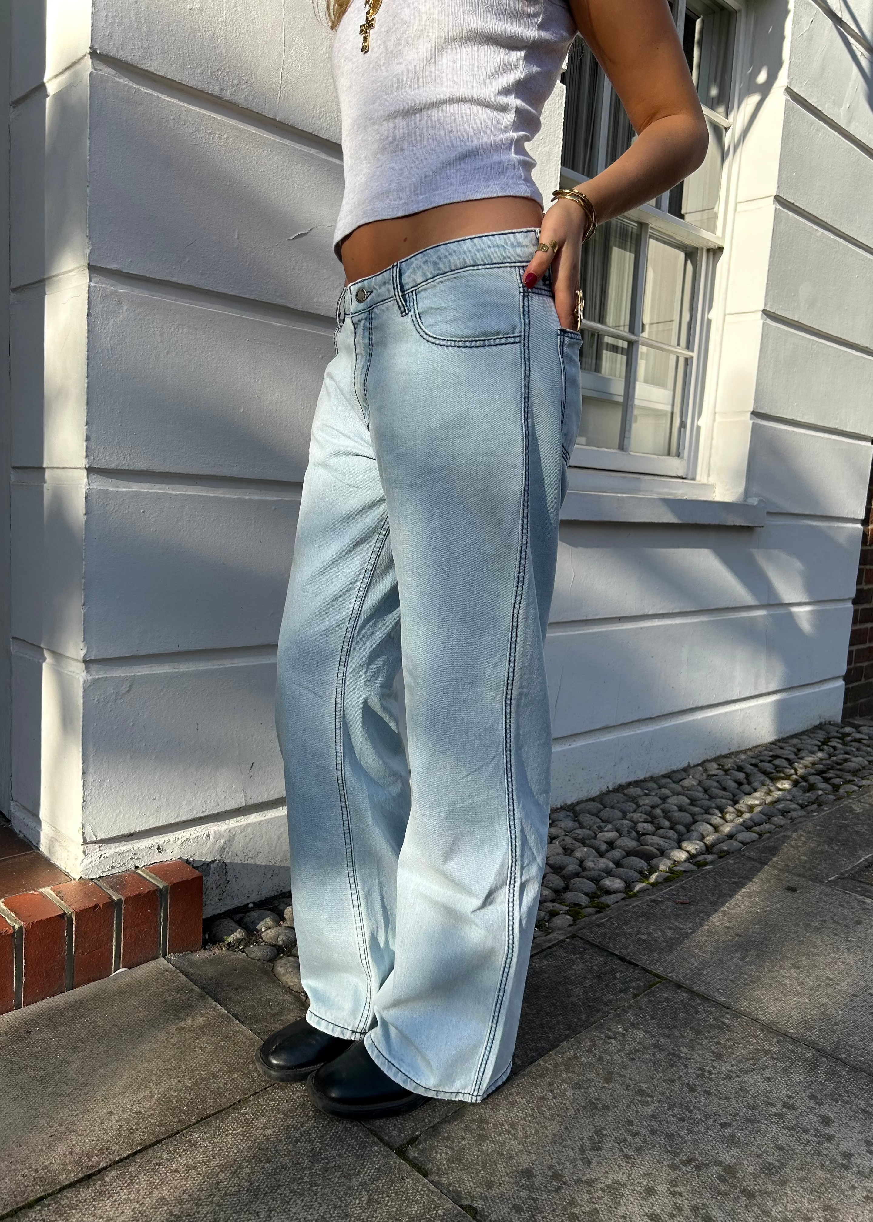 Lila Jeans - Powder Blue Secondary image