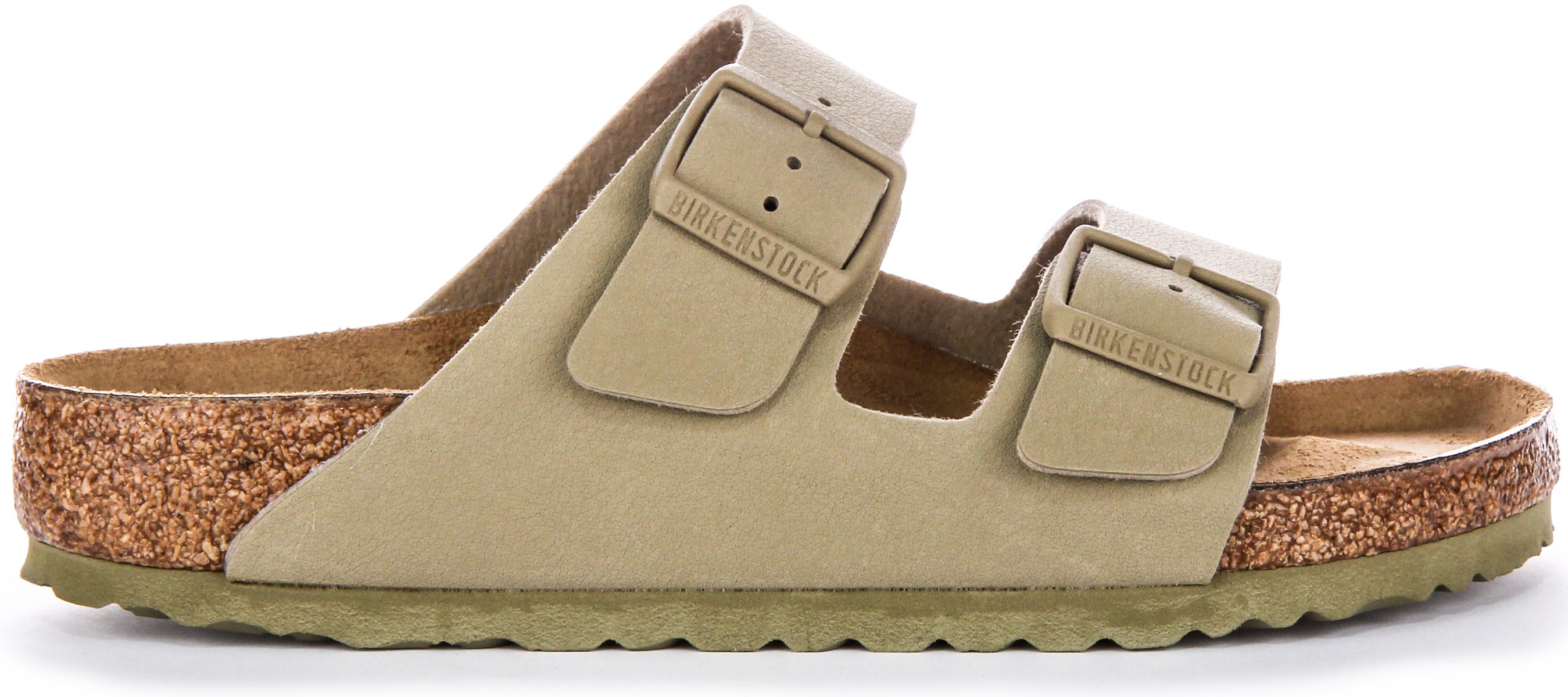 Birkenstock Arizona BS Sandales à Deux Brides Réglables en Birko Flor en Kaki Secondary image