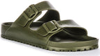 Birkenstock Arizona EVA Sandales à Deux Brides en Caoutchouc Style EVA Sandales en Kaki