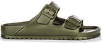 Birkenstock Arizona EVA Sandales à Deux Brides en Caoutchouc Style EVA Sandales en Kaki