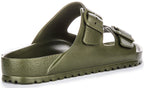 Birkenstock Arizona EVA Sandales à Deux Brides en Caoutchouc Style EVA Sandales en Kaki