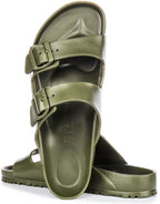 Birkenstock Arizona EVA Sandales à Deux Brides en Caoutchouc Style EVA Sandales en Kaki