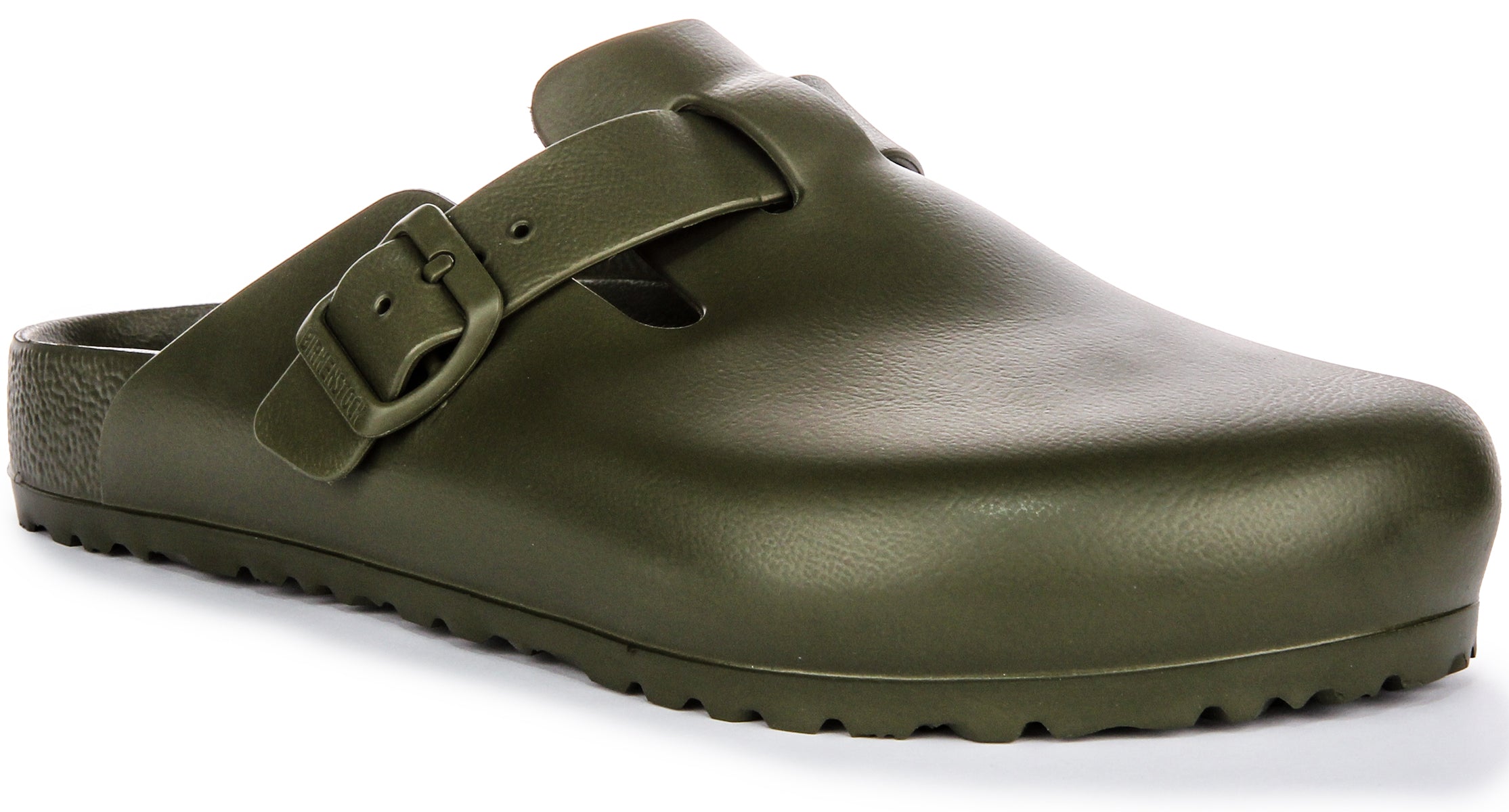 Birkenstock Boston EVA Sabots en Caoutchouc EVA de Haute Qualité et Neutre en Odeur Kaki Main image