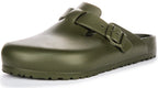 Birkenstock Boston EVA Sabots en Caoutchouc EVA de Haute Qualité et Neutre en Odeur Kaki