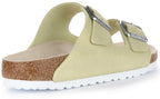 Birkenstock Arizona Sandale en cuir daim poure en vert clair