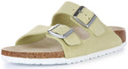 Birkenstock Arizona Sandale en cuir daim poure en vert clair